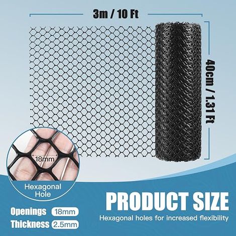 Clôture en Plastique de 10 m pour Chats, Chiens, Elevage de Volaille, Jardin, Balcon, Grillage Plastique pour Décoration de La Maison et Le Jardinage (1/4)