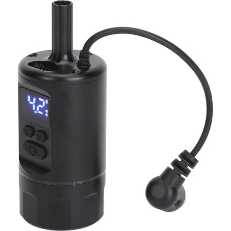 Cartouche de tatouage 3 en 1, poignée d'alimentation avec batterie, interface RCA, alliage d'aluminium, 1600 mAh, noir (1/5)