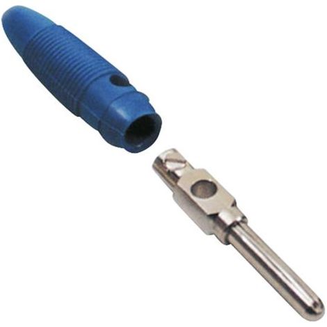 BKL Electronic 072153-P Fiche banane mâle, droit Ø de la broche: 4 mm bleu 1 pc(s) (1/3)