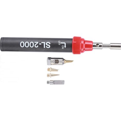 Kit de soudage au gaz 5 en 1, fer à souder multi-pointes au butane pur, SL-2000K, 11 ml (1/5)