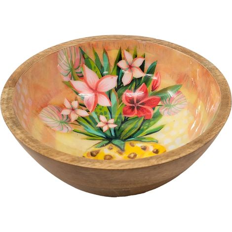 Grande coupelle en bois ronde Ananas - Allen Designs (1/4)