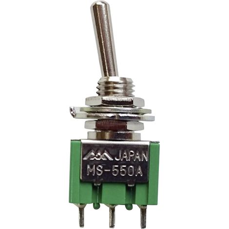 TRU COMPONENTS 700541 MS-550F-B Kippschalter 250 V/AC 1.5 A 2 x Ein/Ein rastend 1 St.