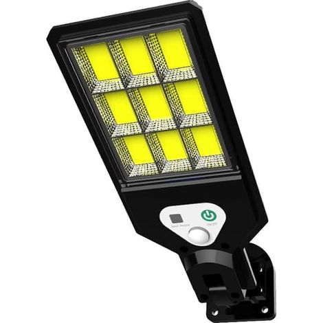 Éclairage extérieurLampe solaire d'extérieur, détecteur de mouvement, 72 LED 9 COB, blanche, 22,9 x 8,4 cm (1/5)