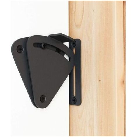 Loquet de porte de grange de grande taille, verrou de confidentialité noir pour porte coulissante, fonctionne pour portes escamotables, garage et hangar, portails en bois et en verre (1/4)