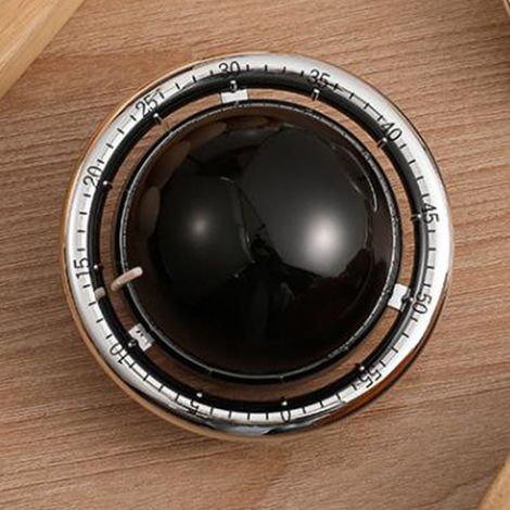 Minuteur mécanique à compte à rebours, facile à utiliser, compact et polyvalent, idéal pour la cuisine, les études et la préparation des repas (noir). (1/5)