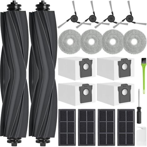 Pièces de Rechange pour Dreame X40 Ultra (Complete), L40 Ultra Aspirateurs Robots, Mova P50 Pro Ultra, 2 Brosses Principales, 4 Sacs à Poussière, 4 Filtres, 4 Brosses Latérales, 4 Serpillères (1/5)
