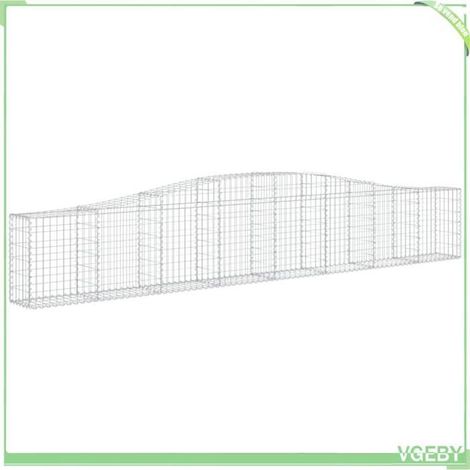 Panier de gabions arqué - FAFEICY - 153403 - 400x30x60/80 cm - Fer galvanisé - Fil 3,5 mm (1/4)