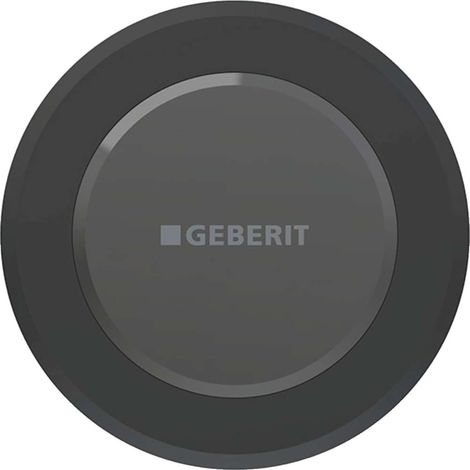 Geberit control de inodoro electrónico, alimentación por red, para cisterna empotrada Omega 12 cm, con pulsador IR Typ 10, redondo: negro mate, 115956146 (1/3)