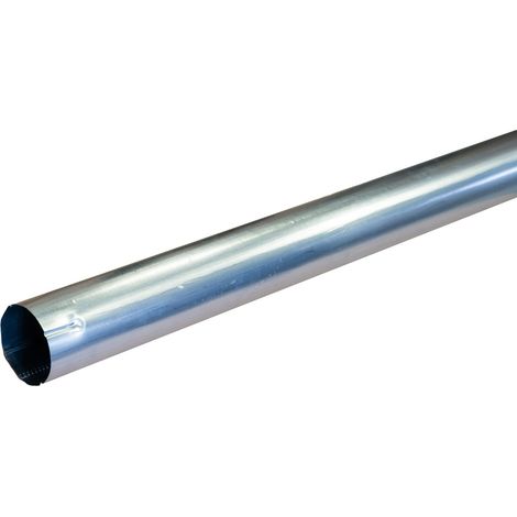Tuyau de descente en acier galvanisé 100 mm – Longueur 2 m – Système emboîtant mâle/femelle – Pour évacuation eau pluviale