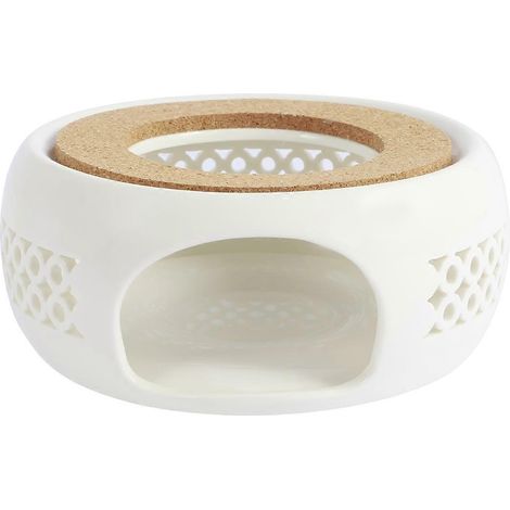 Chauffe-théière en céramique creuse avec coussin en liège, résistant à la chaleur, pratique pour le café et le thé. (1/5)