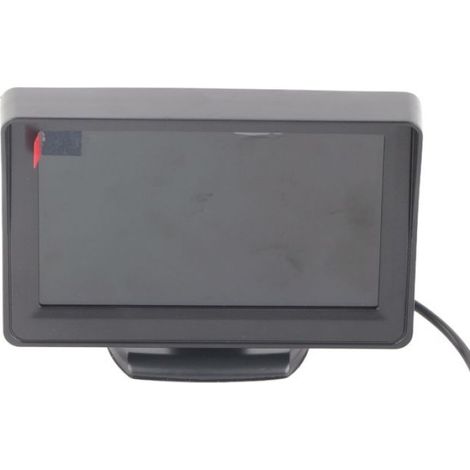 Moniteur de caméra de recul avec écran LCD couleur de 4,3 pouces, étanche pour voiture SUV Van camion noir - (1/4)