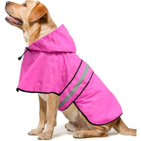 Imperméables pour chiens - imperméables à capuche pour chiens, imperméable réfléchissant ajustable pour chiens, imperméable coupe-vent pour chiens, poncho doux pour petits chiens (1/5)
