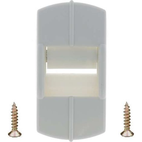 Guide sangle largeur 12 à 15mm de volet roulant avec cache PVC blanc fixation verticale à visser entraxe 30mm Accessoire Rouleau Enroulement Fixation Fenêtre Store Finition (1/4)