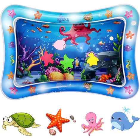 Gonflable Tummy Time Tapis d eau Tapis de Jeu Gonflable Jouets Sensoriels Nourrissons et Tout petits 3 6 9 mois Nouveau né filles (1/4)
