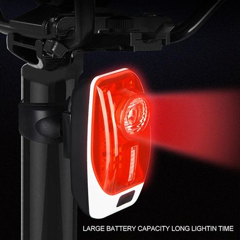 USB-wiederaufladbares Fahrradrücklicht, Sicherheitswarnlicht, wasserdichter Mountainbike-Scheinwerfer für Nachtfahrten (1/5)