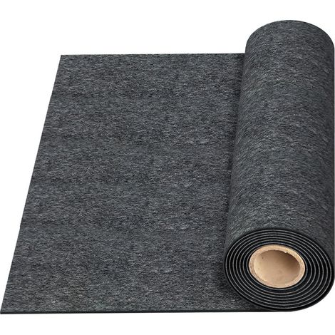 FLASIDU Anti-Rutsch-Garagenmatte – Hochdichter Filz, passgenau zugeschnitten, leicht zu reinigen, absorbiert Öl und Flüssigkeiten, wasserdichte Unterseite, 259 x 600 cm (1/3)