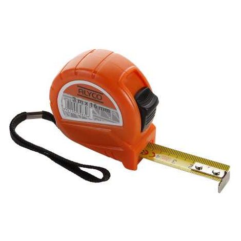 Flexómetro metálico 8 m cuerpo bimaterial ALYCO ORANGE (1/5)