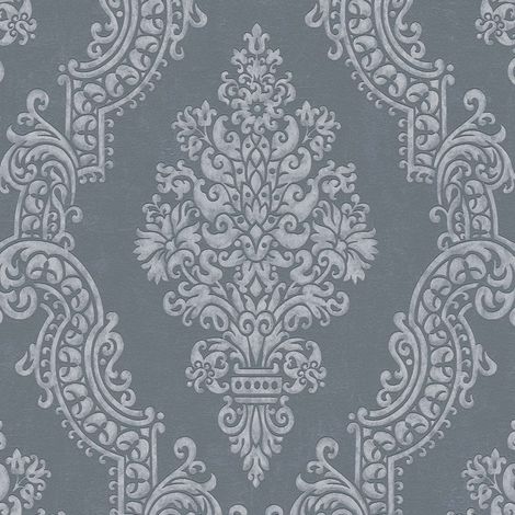 Papier peint baroque gris anthracite, ambiance noble B397657 (1/4)