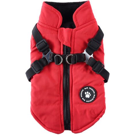 Vtizikl Manteau imperméable pour chien XS – Rembourré en coton chaud – Protection contre le froid et l'humidité – Conception à fermeture éclair