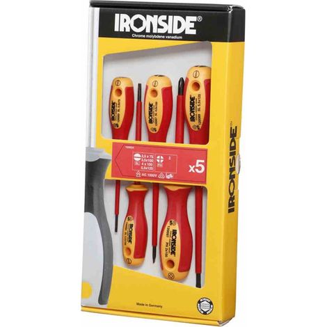 Schraubendreher-Set VDE 5-teilig 2500 2-Komponenten-Griff Chrom-Vanadium-Stahl (1/4)