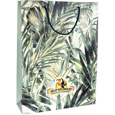 Geschenktüte mit Blattmotiv
