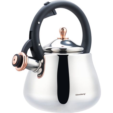 Hervidor de acero inoxidable con silbato, 2,8 L, Klausberg KB-7776 (1/5)