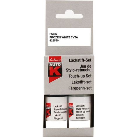 Stylo de retouche et vernis pour carrosserie - Ford - Frozen white 7VTA - Auto K