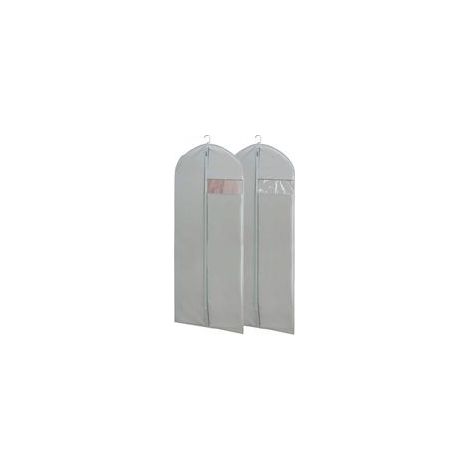 Lot de 5 housses pour vêtements de qualité supérieure Gris 60 x 120 cm Rangement à long terme pour veste manteau costume protection contre la poussière et les mites