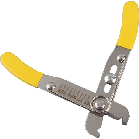Pince à dénuder de 12,7 cm (5 pouces) avec poignée en caoutchouc, outil de coupe et de dénudage efficace et réglable pour la maison, l'industrie et le bureau. (1/5)