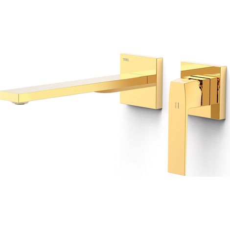 TRES 20230022OR SLIM Pieza Vista para Cuerpo Empotrado De Lavabo Color Oro 24K - ref: 20230022OR