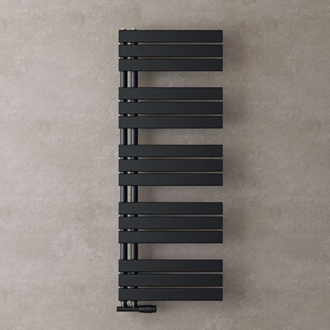 doporro Badheizkörper Badheizung Handtuchheizkörper 131x50cm Handtuchtrockner Handtuchwärmer Seitenanschluss Anthrazit 656 Watt (1/5)