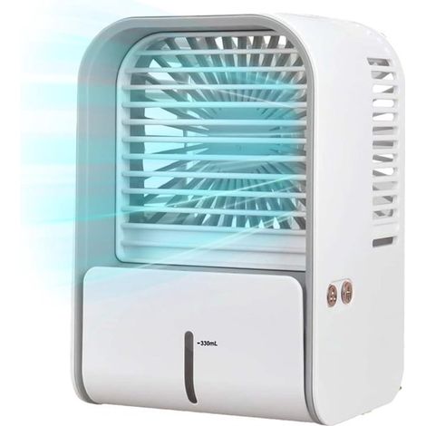 Ventilatore da tavolo con funzione di circolazione dell'aria, compatto, silenzioso, leggero e portatile, adatto a camere da letto, uffici e scrivanie. (1/5)