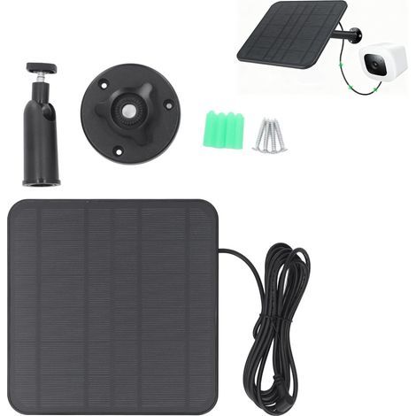 Solar Panel, 12W, IP65 Waterproof, 360° Adjustable, Wall Mountable, for Ring Camera (1/5)