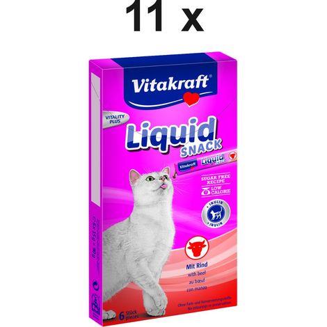 Vitakraft Katzensnack Cat Liquid Snack Rind - 11 x 90g