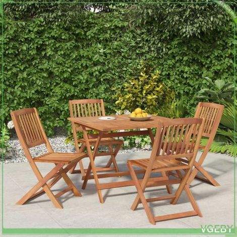 Ensemble de salle à manger de jardin - FAFEICY - 3152900 - Bois d'acacia massif - Pliable - 4 personnes (1/5)