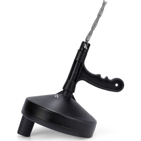 Déboucheur flexible 10m en acier avec gants, furet canalisation anti-bouchon cheveux WC salle de bain cuisine baignoire douche, outil plomberie robuste (1/5)