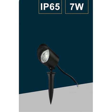 TRADE SHOP - Faretto Led 7w Con Snodo Picchetto Staffa Lampada Per Esterno Segnapassi Ip65 110 - -Bianco Naturale - (1/5)