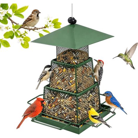Mangeoire Oiseaux Extérieur Suspendue Métal Pliable (1/5)