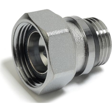 Enlace cromado con autojunta para válvula y detentor Giacotech P15TG 1/2" x 3/8"