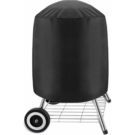 Wasserdichte Grillabdeckung - Runde Grillabdeckung, wasserdichte Grillabdeckung aus 210D Oxford-Gewebe - UV-Schutzabdeckung für Grills (58 x 77 cm)
