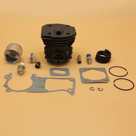 Cilindro da 45 mm di grande capacità con pistone, anello elastico, perno e guarnizione, compatibile con motoseghe a benzina Husqvarna 340 345 350 353.