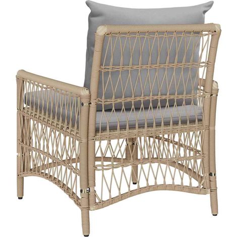 Chaise de jardin,Chaise d'extérieur Beige 60 x 70 x 78cm polyrotin CFW8857983 (1/5)