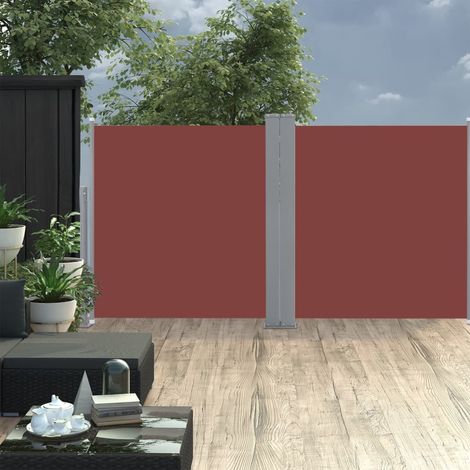 Auvent latéral rétractable,Marquise Anti-UV,Auvent facile à assembler Marron 120 x 600 cm -FR62649 (1/5)