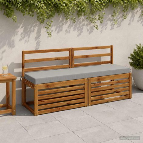 vidaXL Cojín de banco SOEST 100% Poliéster Gris 150 x 40 x 8 cm (1/5)