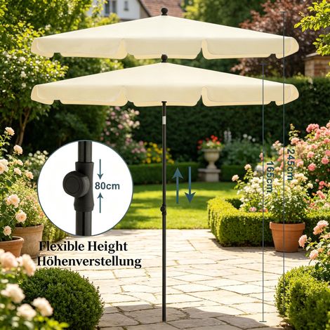 Parasol de plage rectangulaire, pour jardin et extérieur (seul le parasol est inclus) (1/5)