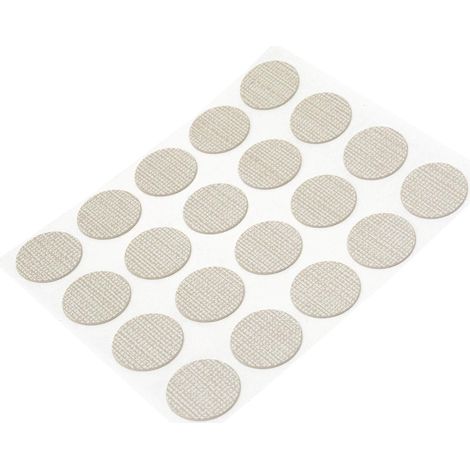 Caches vis adhésifs - Lot de 20 - Tissu décoratif - Dissimulation trous et rayures - Pour meubles et bois - Ø 1,3 cm (1/5)