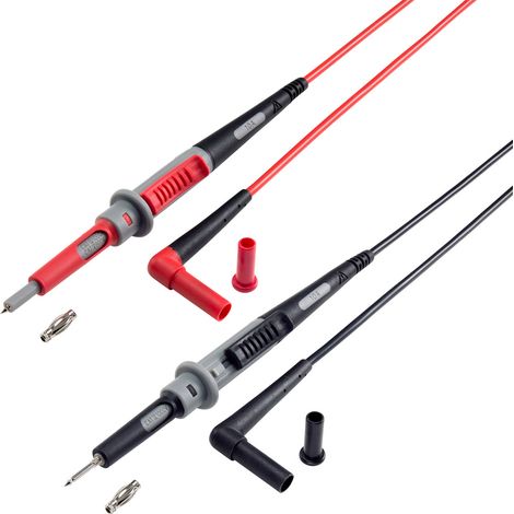 VOLTCRAFT MS-4PS-E Sicherheits-Messleitung 4 mm Sicherheits-Stecker Prüfspitze 1.00 m Schwarz, Rot 1 (1/5)