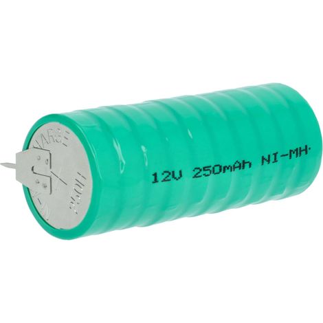 vhbw NiMH replacement button cell battery tab (250 mAh, 12 V, NiMH)