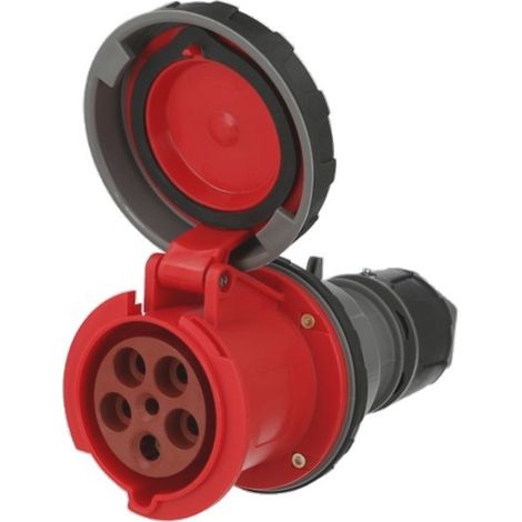 Solera – Prise femelle CEE triphasée P17 5 x 63A – Tension 400V – Indice de protection IP67 – Pour chantiers humides (1/2)