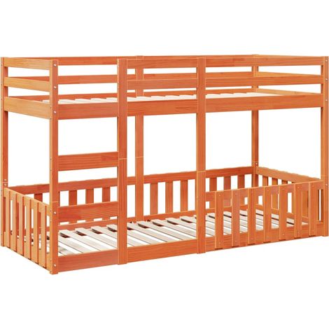 Maison Exclusive - Letto a Castello Marrone Cera 90x200 cm in Legno di Pino